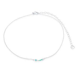 Sterling Silver Blue Opal Shooting Star Choker